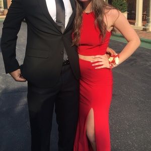 SHERRI HILL RED PROM DRESS